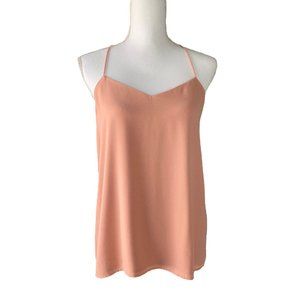 Express Women’s Reversible V-Neck Cami Tank Top Coral/Salmon Orange Size Medium